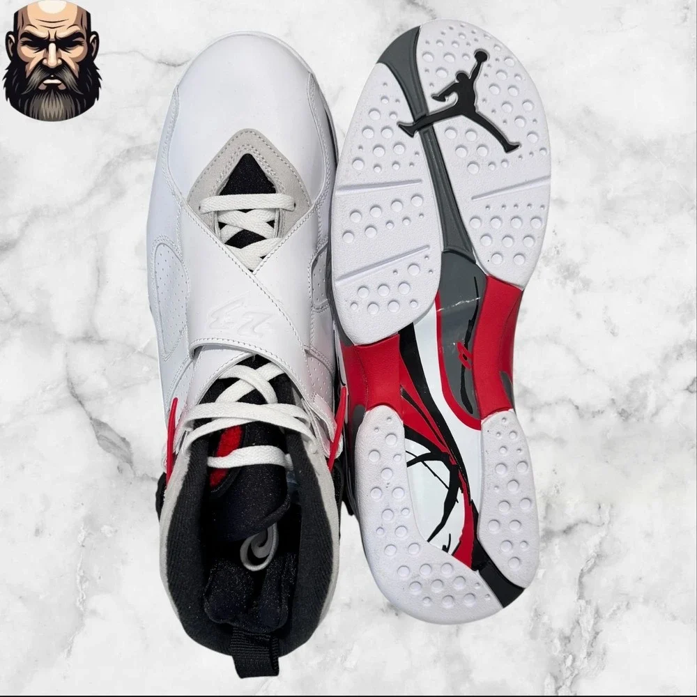Jordan 8 Retro‎ White True Red (2025) B-Grade Sneakers 305381-100 Men's Size 13
